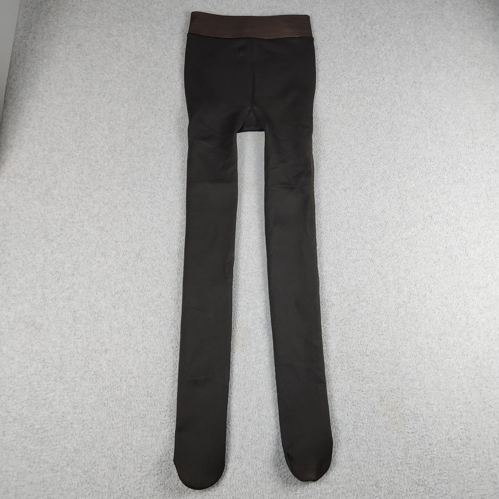 Womens Footed Leggings One Size Black Fleece Lined High Waist Thermal Stretch